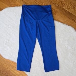 Med Couture Blue Maternity Scrub Pants, Womens Small